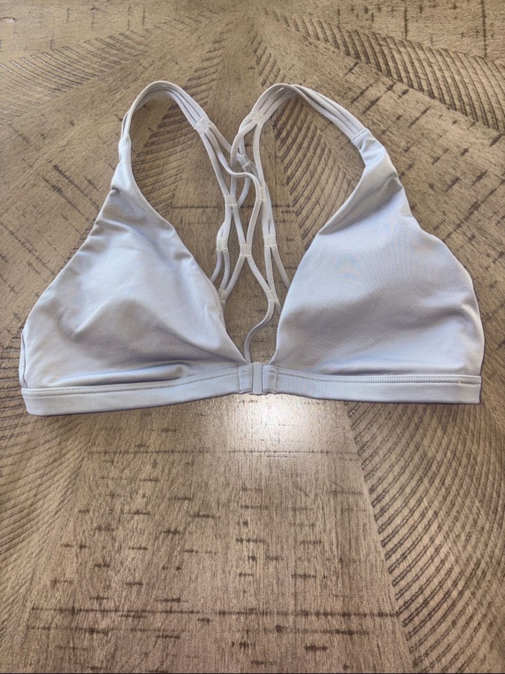 Victoria's Secret Light Gray Strappy Sports Bra